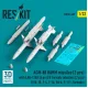 Reskit Rs32-0369 1/32 Agm-88 Harm Missiles 2 Pcs With Lau-118a 4 Pcs Tornado Adapters 2 Pcs F/A-18 F-4 F-16 Ea-6 F-111 Tornado 3d Printed