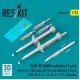 Reskit Rs32-0369 1/32 Agm-88 Harm Missiles 2 Pcs With Lau-118a 4 Pcs Tornado Adapters 2 Pcs F/A-18 F-4 F-16 Ea-6 F-111 Tornado 3d Printed