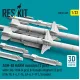 Reskit Rs32-0369 1/32 Agm-88 Harm Missiles 2 Pcs With Lau-118a 4 Pcs Tornado Adapters 2 Pcs F/A-18 F-4 F-16 Ea-6 F-111 Tornado 3d Printed