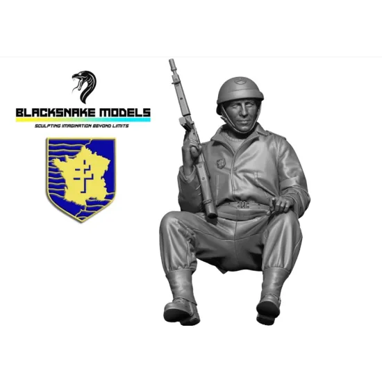 Black Snake Ffl-06 1/48 General Leclercs Escort 2nd Armored Division Leclerc Resin Figure Kit