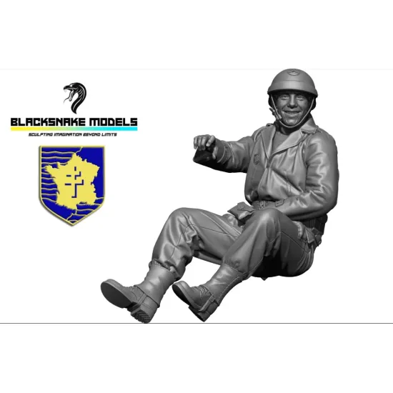 Black Snake Ffl-07 1/35 General Leclercs Driver 2nd Armored Division Leclerc Resin Figure Kit