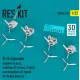 Reskit Rsu32-0230 1/32 B-24 Liberator Engines 4 Pcs Cowlings 2 Closed 2 Open And Propellers 2 Types For Hobby Boss Kit 3d Printed