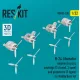 Reskit Rsu32-0230 1/32 B-24 Liberator Engines 4 Pcs Cowlings 2 Closed 2 Open And Propellers 2 Types For Hobby Boss Kit 3d Printed