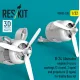 Reskit Rsu32-0230 1/32 B-24 Liberator Engines 4 Pcs Cowlings 2 Closed 2 Open And Propellers 2 Types For Hobby Boss Kit 3d Printed