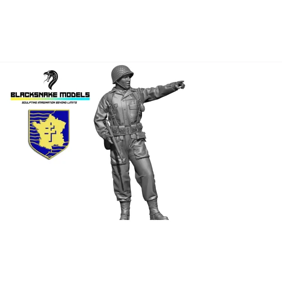 Black Snake Ffl-08 1/48 Soldier Of The 2nd Armored Division Leclerc Resin Figure Kit