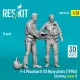 Reskit Rsf32-0062 1/32 F-4 Phantom Ii Us Navy Pilots 1970s Standing Scene 2 2 Pcs 3d Printed