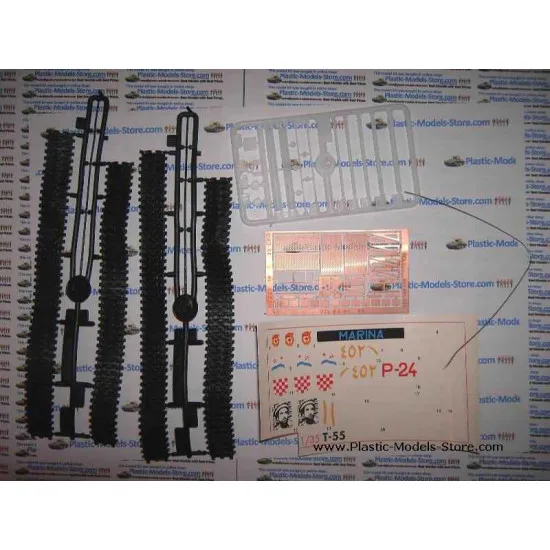 T-55AK Soviet command tank T-55 mod (PE, decals) 1/35 SKIF 225