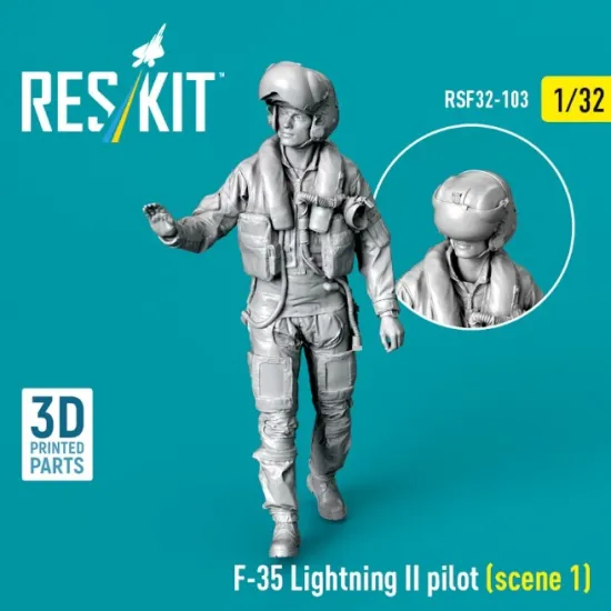 Reskit Rsf32-0103 1/32 F-35 Lightning Ii Pilot Scene 1 3d Printed
