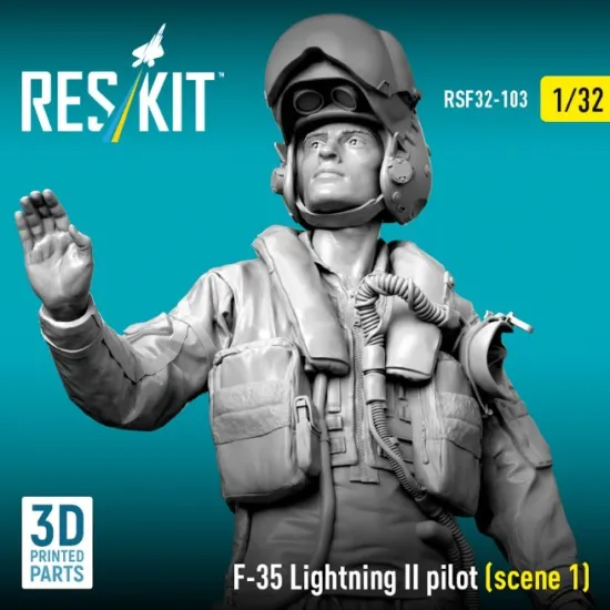 Reskit Rsf32-0103 1/32 F-35 Lightning Ii Pilot Scene 1 3d Printed