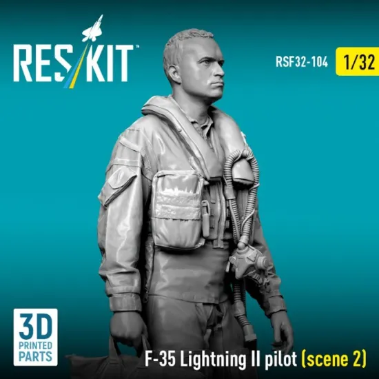 Reskit Rsf32-0104 1/32 F-35 Lightning Ii Pilot Scene 2 3d Printed