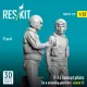 Reskit Rsf32-0115 1/32 F-14 Tomcat Pilots In A Standing Position Scene 1 2 Pcs 3d Printed