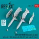 Reskit Rs48-0370 1/48 Agm-88 Harm Missiles 2 Pcs With Lau-118 Adapters For Mig-29 2 Pcs Su-27 2 Pcs 3d Printed
