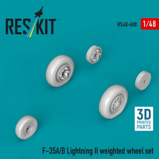 Reskit Rs48-0608 1/48 F-35a/B Lightning Ii Weighted Wheel Set 3d Printed
