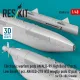 Reskit Rs48-0614 1/48 Electronic Warfare Pods An/Alq-99 High Band 2 Pcs Low Band An/Alq-218 V2 Wingtip Pods 2 Pcs For Ea-18g Growler 3d Printed