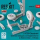 Reskit Rsu48-0476 1/48 P-47d/M Thunderbolt Wheel Bays Landing Gear And Weighted Wheel Set For Miniart Kit Metal 3d Printed