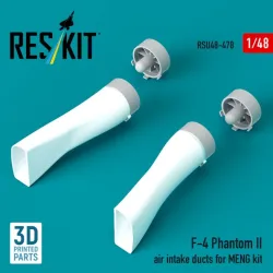 Reskit Rsu48-0478 1/48 F-4 Phantom Ii Air Intake Ducts For Meng Kit 3d Printed