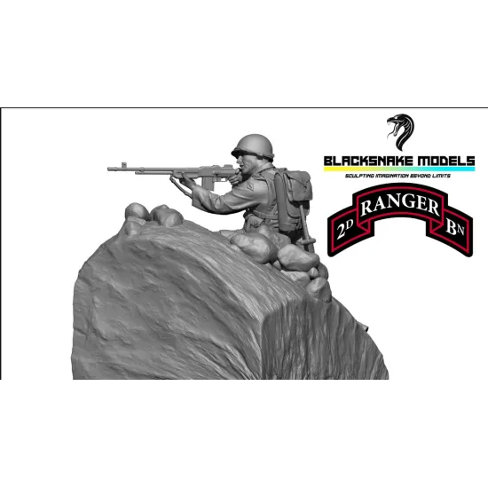 Black Snake Ranger-01 1/35 Ranger Bar Gunner Pointe Du Hoc Resin Figure Kit