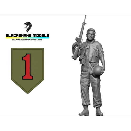 Black Snake Bro-10 1/35 Us Soldier Big Red One Vietnam War Resin Figure Kit