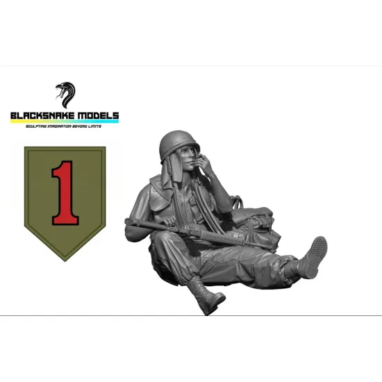 Black Snake Bro-13-48 1/48 Us Soldier Big Red One Vietnam War Resin Figure Kit