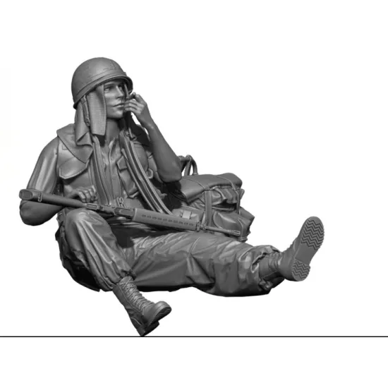 Black Snake Bro-13-48 1/48 Us Soldier Big Red One Vietnam War Resin Figure Kit