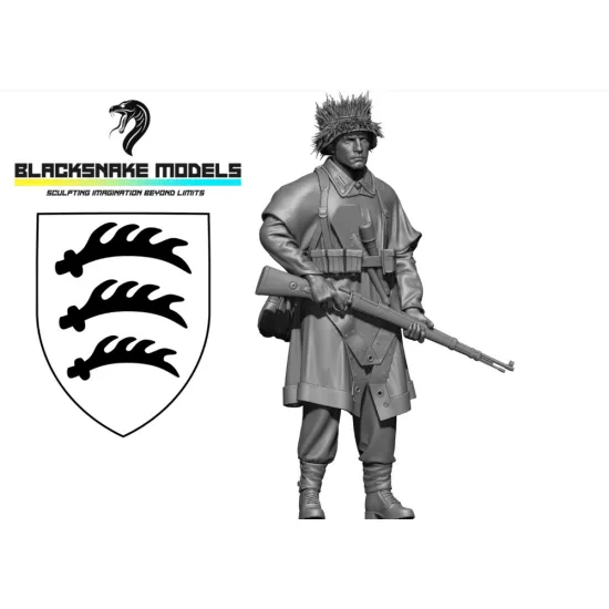 Black Snake Pg-08-48 1/48 Ww2 Panzergrenadier Rifleman Ii Resin Figure Kit