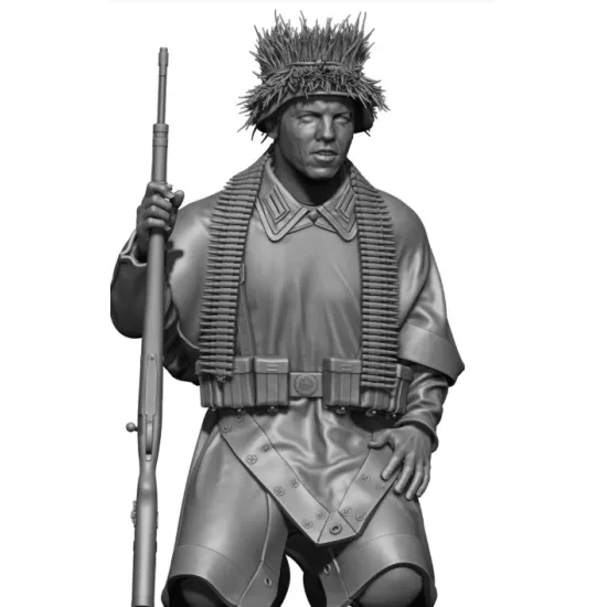 Black Snake Pg-10-48 1/48 Ww2 Panzergrenadier Assistant Gunner Mg42 Resin Figure