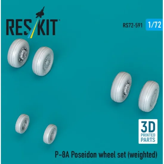 Reskit Rs72-0591 1/72 P-8a Poseidon Weighted Wheel Set 3d Printed