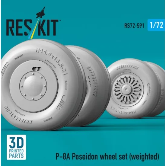 Reskit Rs72-0591 1/72 P-8a Poseidon Weighted Wheel Set 3d Printed