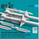 Reskit Rs72-0592 1/72 Agm-88 Harm Missiles 2 Pcs With Lau-118a 4 Pcs Tornado Adapters 2 Pcs F/A-18 F-4 F-16 Ea-6 F-111 Tornado 3d Printed