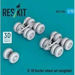 Reskit Rs72-0596 1/72 B-58 Hustler Weighted Wheel Set 3d Printed