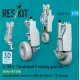 Reskit Rsu72-0317 1/72 A-10a/C Thunderbolt Ii Landing Gear Set Early And Late With Weighted Wheels For Gwh Kit Metal 3d Printed