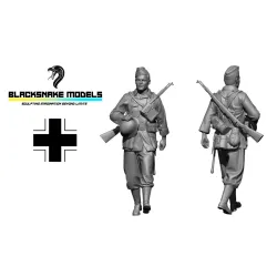 Black Snake Wer-01 1/35 Soldier Of The Wehrmacht Ww2 Resin Figure Kit