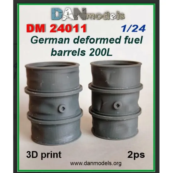 Dan Models 24011 1/24 German Deformed Fuel Barrels 200l 4pcs 3d Print