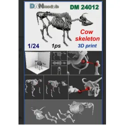 Dan Models 24012 1/24 Cow Skeleton 3d Printed Resin Kit 3d Print