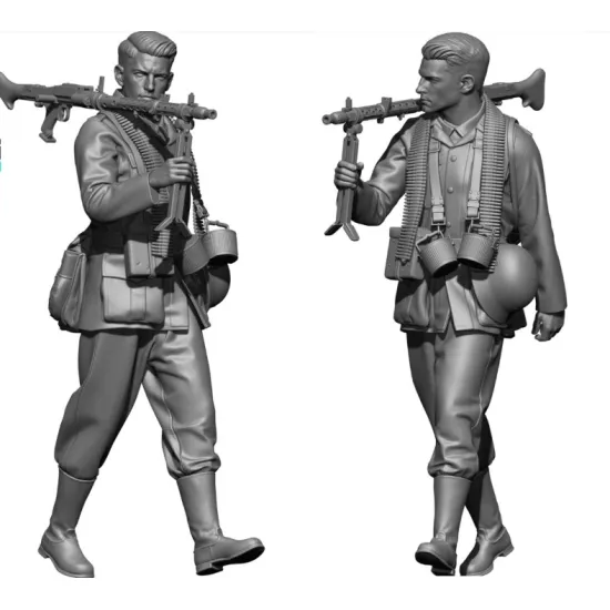 Black Snake Wer-04-48 1/48 Gunner Mg34 Of The Wehrmacht Ww2 Resin Figure Kit