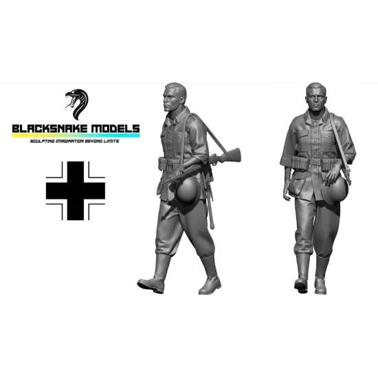 Black Snake Wer-06-48 1/48 Soldier Of The Wehrmacht Ww2 Resin Figure Kit