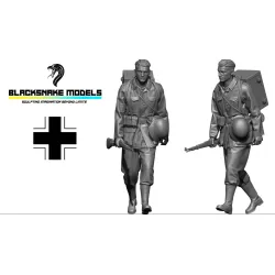 Black Snake Wer-08 1/35 Radio Operator Of The Wehrmacht Ww2 Resin Figure Kit