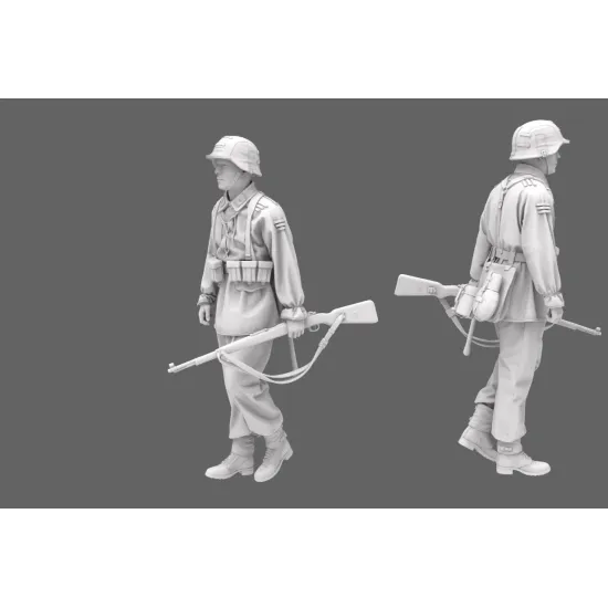 Black Snake Waf-05 1/35 German Soldier Mg34 Ww2 Resin Figure Kit