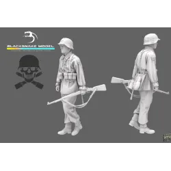 Black Snake Waf-05-48 1/48 German Soldier Mg34 Ww2 Resin Figure Kit