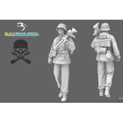 Black Snake Waf-06-48 1/48 German Waffen Soldier Ww2 Resin Figure Kit