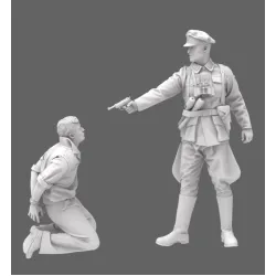 Black Snake Waf-08-09 1/35 German Waffen Soldier Execution Set Ww2 Resin Figures Kit