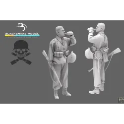 Black Snake Waf-10 1/35 German Waffen Soldier Ww2 Resin Figure Kit