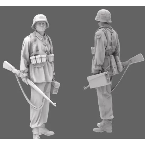 Black Snake Waf-11 1/35 German Waffen Soldier Ww2 Resin Figure Kit