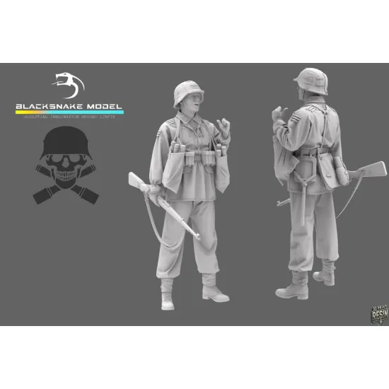 Black Snake Waf-12 1/35 German Waffen Soldier Ww2 Resin Figure Kit