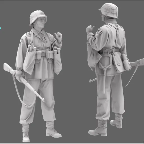 Black Snake Waf-12 1/35 German Waffen Soldier Ww2 Resin Figure Kit