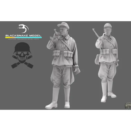 Black Snake Waf-13 1/35 German Waffen Soldier Ww2 Resin Figure Kit