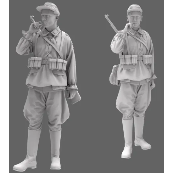 Black Snake Waf-13 1/35 German Waffen Soldier Ww2 Resin Figure Kit