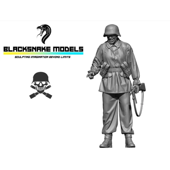 Black Snake Waf-15 1/35 German Waffen Soldier Ww2 Resin Figure Kit