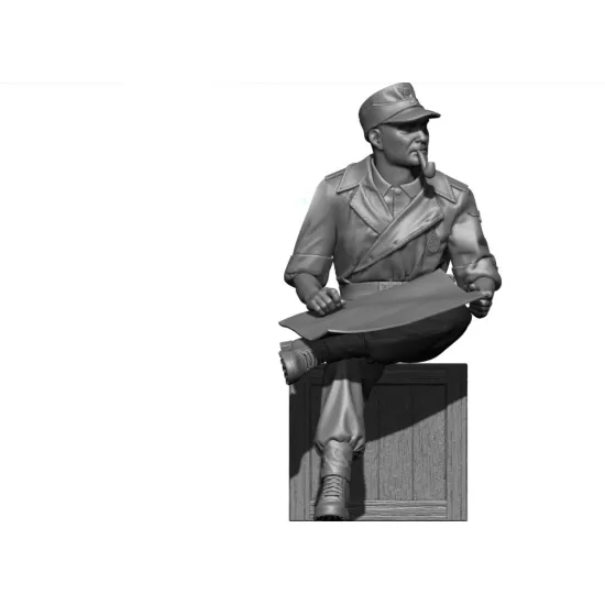 Black Snake Waf-17 1/35 Crew Member Waffen Normandy Summer 1944 Resin Figure Kit