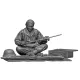 Black Snake Waf-18 1/35 Soldier Waffen Normandy Summer 1944 Resin Figure Kit